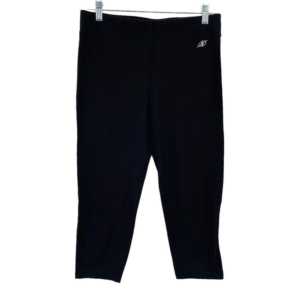 Nordictrack Capri Leggings Womens‎ M Black Crop Workout Running Athletic